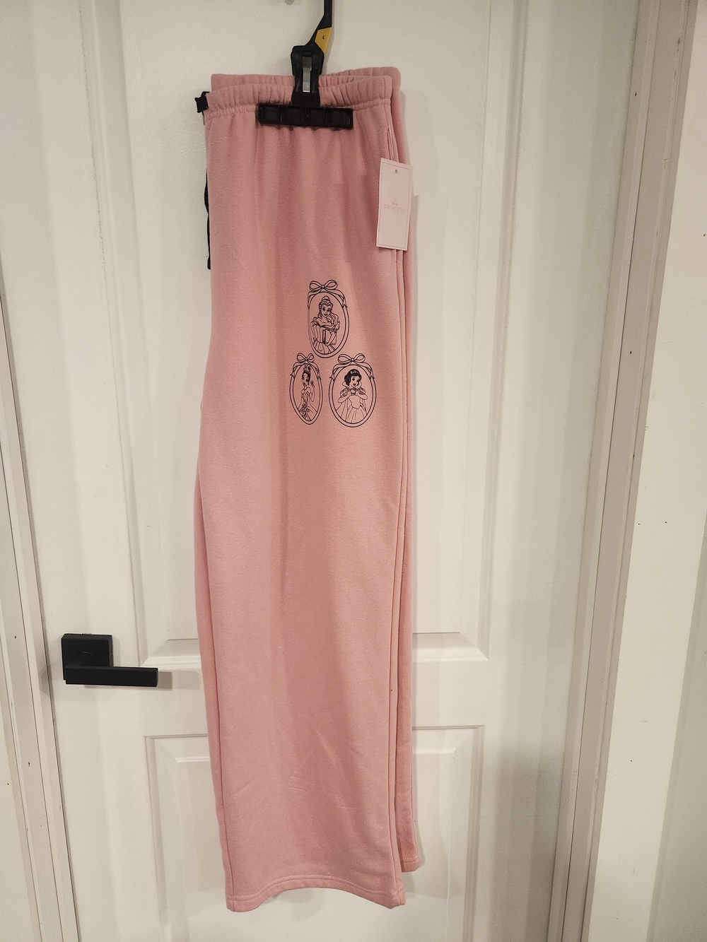 Disney Pink Princess Lounge Pants with Black Cameo Accents